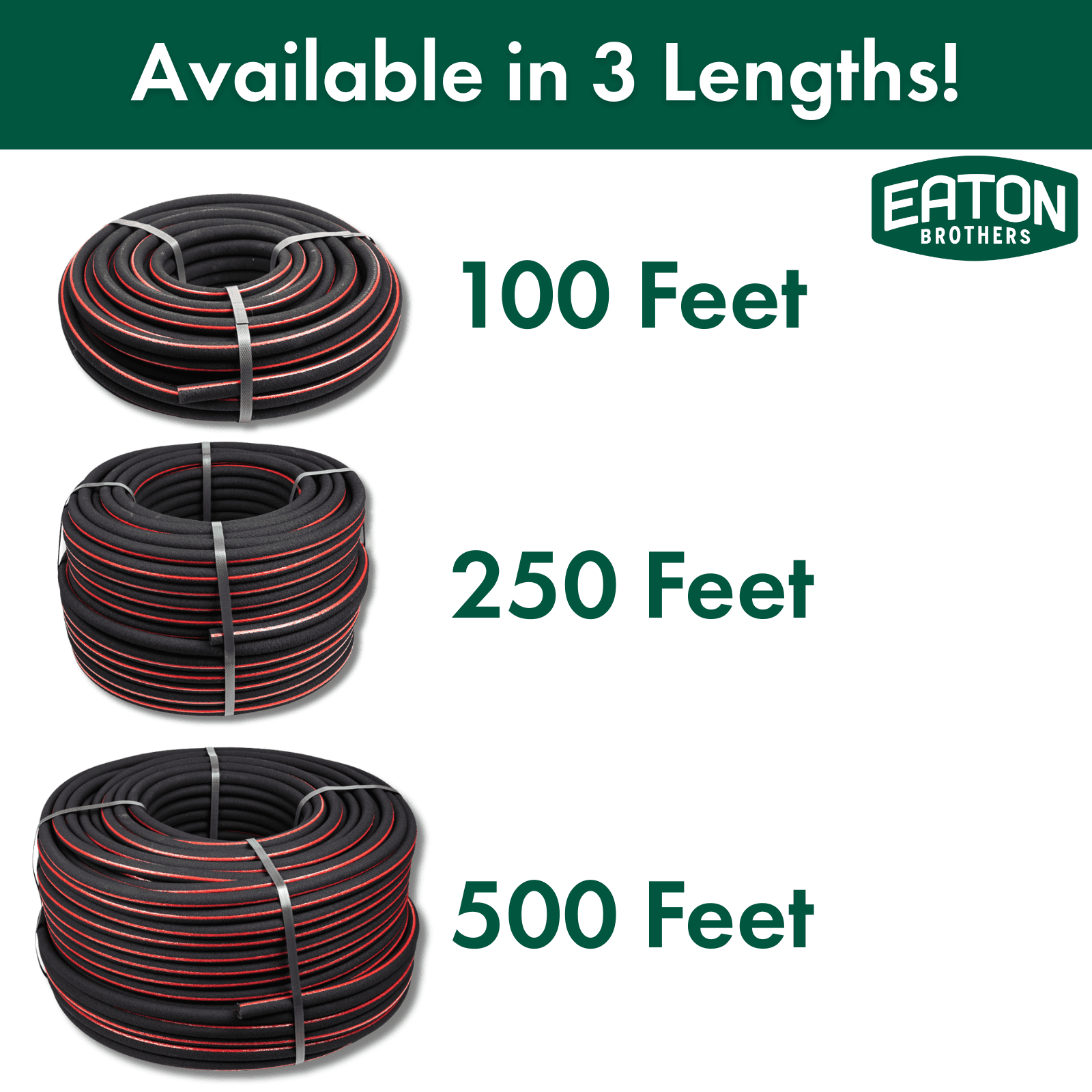 Eaton Brothers Bulk Soaker Hose, 1/2 in x 100 ft, Recycled Rubber, Cut-to-Length