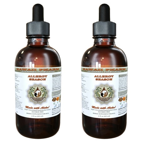 Allergy Season, VETERINARY Natural Alcohol-FREE Liquid Extract, Pet Herbal Supplement 2x2