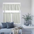 thumbnail image 6 of 3 Piece Kitchen Curtains and Valances Set Blue Stripe Cafe Curtains 36 Inch Length Modern Farmhouse Geometric Retro Striped Valance & Tier Curtain for Living Room Bedroom Window 54"x18"+27"x36"*2, 6 of 6