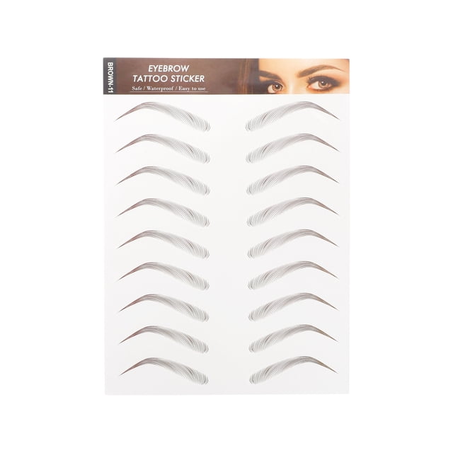 Unique Bargains Tatouage Simulation Sourcils pour Femmes 1 Pce Arc, Marron