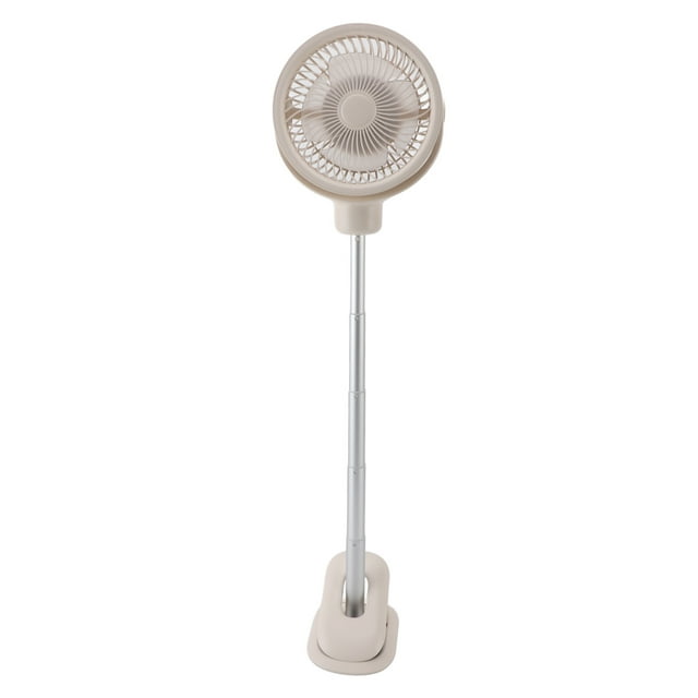 Small Stand Fan, 5 Section Telescopic Auto Oscillating Desk Fan for Home