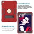 thumbnail image 2 of FIEWESEY For New iPad 10.2 Case 2021,Hybrid Shockproof Rugged Anti-Impact Drop With Stand Protection Case for Apple iPad 10.2 inch Tablet 7th/8th/9th Generation 2019/2020/2021 Released(Red/Black), 2 of 6