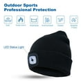 thumbnail image 2 of Gorro con faro LED recargable unisex, gorro de punto cálido para seguridad en invierno, regalos para hombres, mujeres y papás, 2 of 6