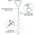 thumbnail image 4 of Tie Out Cable and Stake, 16ft Outside Dog Leash&Chain for Camping and Yard, 16'' Heavy Duty Anti Rust Spiral Stake for Medium-Large Dogs Up to 125 lbs, 4 of 7