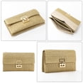 thumbnail image 5 of Casual Woven Clutch Bag Woven Clutch Bag Money Wallet Envelope Clutch Bag, 5 of 7