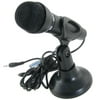 Unique Bargains Unique Bargains Studio Speech 3.5mm Plug Microphone Mic Black w Stand