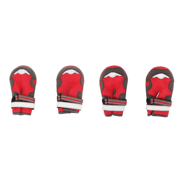 Zapatos de senderismo para perros, botas para perros 4 piezas de malla transpirable antideslizante resistente al calor con estilo para senderismo por pavimento caliente ANGGREK AC9060