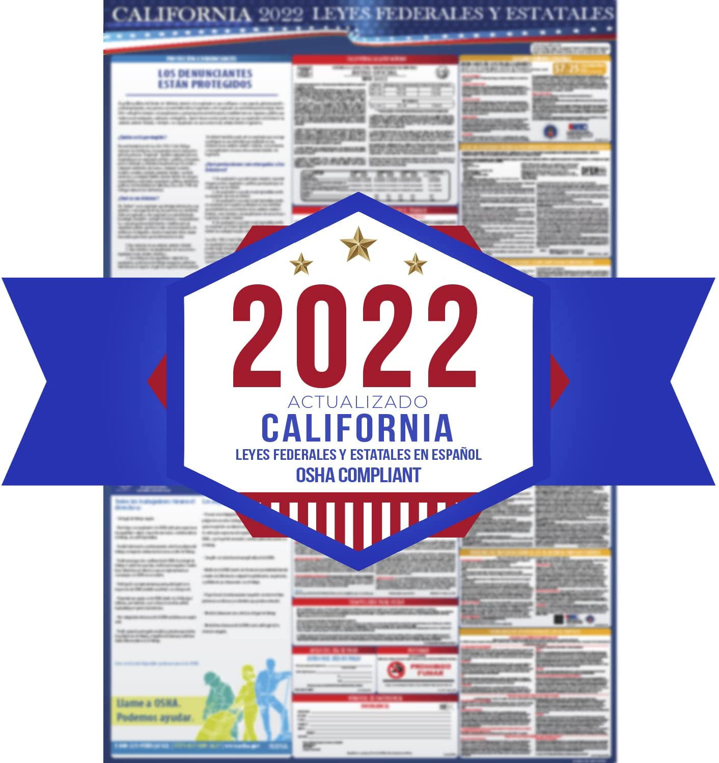 UV Coated All in One Required Posting 2019 California State and Federal Labor Laws Poster OSHA Workplace Compliant 24 x 36