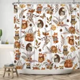 thumbnail image 3 of Tchckioa Fall Cute Cartoon Shower Curtain,47x64 Inch Privacy Protection Hooks Bath Curtain for Bathtub, 3 of 6