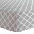 thumbnail image 1 of Kushies Flannel Mini Drap de Berceau - Treillis Gris, 1 of 1