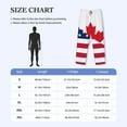 thumbnail image 4 of Balery USA Canada Flag Pantalones de pijama para hombre, pijama ultraligero, pantalón de descanso-3X-Large, 4 of 6