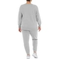 thumbnail image 3 of Terra & Sky Women's Plus Size Fleece Sweatshirt & Sweatpant 2-Pack, 3 of 8