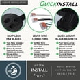 thumbnail image 3 of Cromwell 52-in Matte Black Flush Mount Hugger Ceiling Fan with Light Kit, Remote plus Quick Install, 3 of 11