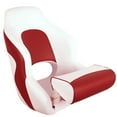 thumbnail image 3 of MSC Captain Seat, Sports Seats, Bucket Seats, with Flip up Seat Bolster, White/Red, 3 of 5