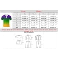 thumbnail image 3 of WEAIXIMIUNG T-Shirts pour Hommes Grande Taille Longs T-Shirts pour Hommes Imprimés Carnaval Vacances Col à Revers Demi-Fermeture Éclair Chemise à Manches Courtes, 3 of 4