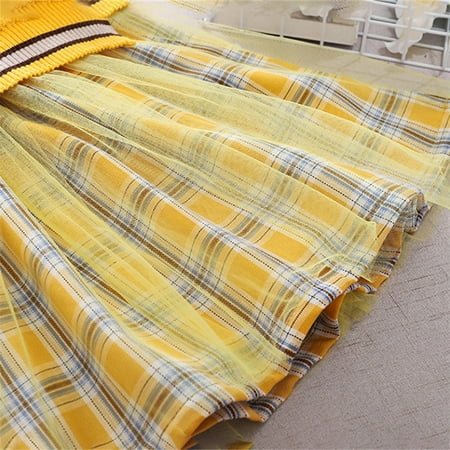 

PEASKJP Girls Tops Dressy Casual Toddler Girls Floral Printed Short Sleeve Flowy A-Line Round Neckline Dress Yellow 8-9 Years