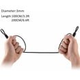 thumbnail image 3 of czcpp-3mm 200CM/6.6ft Long Outdoor Travel Security Cable Lock, Braided Steel Coated Safety Cable Luggage Lock, Double Loop Lightweight (2 Pack), 3 of 4