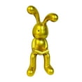 thumbnail image 2 of GUOOL Modern Rabbit Statue Bunny Figurine Sculpture Resin Craft Sitting Posture Figure Reading, 2 of 9