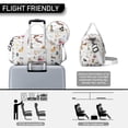 thumbnail image 3 of Women Men Gym Bag,Cartoon Dachshund Small Duffle Bag Spend the Night Bags for Women with Shoes Compartment Washbag,Detachable Shoulder Strap,19.7x8.3x11 Inches, 3 of 5