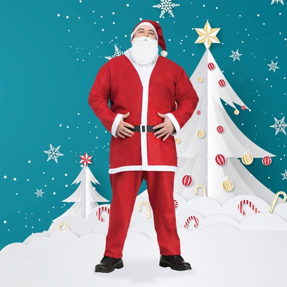 Fun World Pub Crawl Adult Santa Claus Suit Christmas Costume - Plus Size