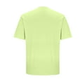 thumbnail image 5 of T-Shirts for Men Short Sleeve Under $10 Casual Loose Elastic Sports Round-Neck Blouses Mint Green XXXXL, 5 of 6