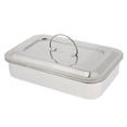 thumbnail image 4 of Caja de instrumentos quirúrgicos con tapa, hecha de acero inoxidable duradero, perfecta para , tatuajes, perforaciones, manicura. etc 304 9 pulgadas Macarena Caja de instrumentos, 4 of 7