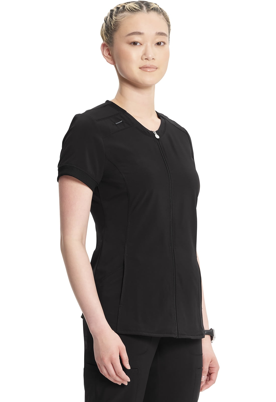 Infinity Cherokee Women Nurse Scrubs Top Zip Front V-Neck CK810A