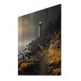 thumbnail image 2 of Designart "Misty Horizon Coastal Sky painting I" Cityscapes Print on Natural Pine Wood, 2 of 5
