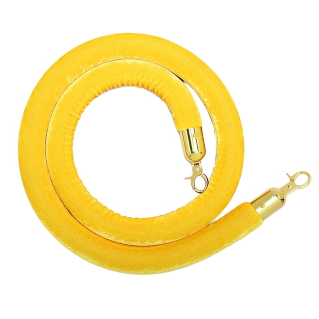 1Pcs Queue Line Barrier Rope 1.5M Velvet Playground Theaters Hotel Yellow