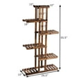 thumbnail image 6 of Topcobe 6 Tier Garden Wooden Shelf Storage Plant Rack Stand, Flower Display Rack Holder for Patio Balcony Garden, Stable and Space-Saving, 6 of 13