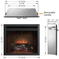 thumbnail image 6 of PuraFlame EF42B Electric Fireplace Insert, Crackling Sound, Glass Door & Mesh Screen, 1500W, Black, 23", 31.7 lbs, 6 of 7