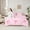 Pink, variant on jejeloiu Kawaii Heart Print 7-Piece Twin Bedding Sets,Cartoon Bowknot Bowtie Bedding Comforter Set For Girl Reversible