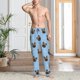 thumbnail image 2 of Fotbe french Bulldog Face Pantalones de Pijama para Hombre, Pantalones de Dormir, Pantalones de Casa con Cintura Ajustable y Bolsillos-X-Large, 2 of 6