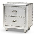 thumbnail image 1 of Baxton Studio Davet Silver Metal 2-Drawer End Table, 1 of 9