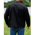 thumbnail image 2 of Denim Jackets for Men Trucker Jean Jacket Unlined Coats Spring Fall Outfits(Black,XS), 2 of 8