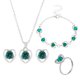 thumbnail image 1 of Fiudx Conjunto de Joyas de Amor, Elegante Collar y Pulsera de Cristal, Pendientes Impresionantes para Mujer, Ligeros y Cómodos de Llevar, Perfectos para Regalar En San Valentín, Una Opción Romántica., 1 of 5