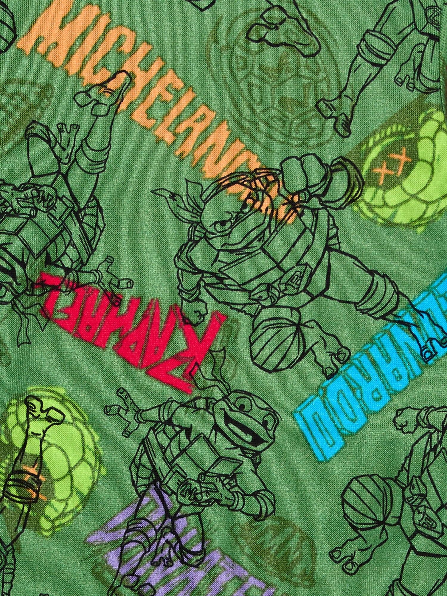Teenage Mutant Ninja Turtles Boys Short Sleeve Top and Pants Pajama Set, 2-Pieces, Sizes 4-10
