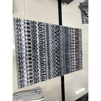 RONSHIN Area Rugs Washable Carpets 350Gsm Velvet (Total 1150Gsm) Pearl Velvet Cotton Tpr Washed Folding Backing Carpet Som-Bohemia-Liya grey 9*12ft