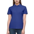 thumbnail image 2 of GUACER Dress Shirts for Women Soft Breathable Textured Mesh Slim Fit Short Sleeve 3 Button Placket Collar Casual T shirts Tops, 2 of 6