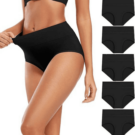 Fulorrnie Underwear for Women Plus Size High Waist Tummy Control Comfort Panties Sport Elastic Moisture Wicking Panty  A  10