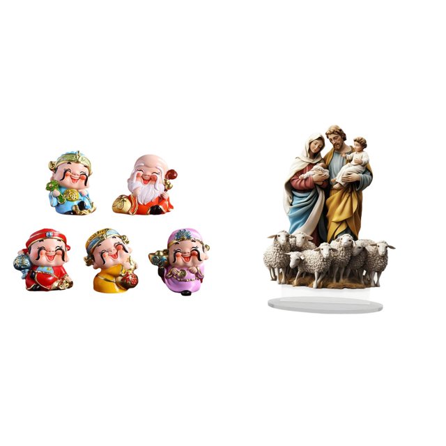 Figuras de Dios de de dibujos animados, letrero de mesa, estatua de resina acrílica, adorno de Feng Shui, decoración de escritorio, adecuad