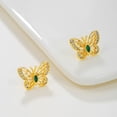 thumbnail image 2 of Xihbxyly Pendientes de Circonita, Elegantes Pendientes con Diseño de Mariposa, Chapados En Oro de 14 Quilates, Hipoalergénicos, Ligeros y Cómodos, Regalo Perfecto para Amigos y Parejas, Ocasiones Esp, 2 of 7