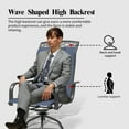 thumbnail image 3 of Patio Swivel Dining Chair with High Backrest - 360° Rotating & 15° Rocking, Textilene Fabric Outdoor Chair, Lightweight Waterproof And Breathable Pattern Design for Garden, Deck, Poolside(2, Blue), 3 of 9