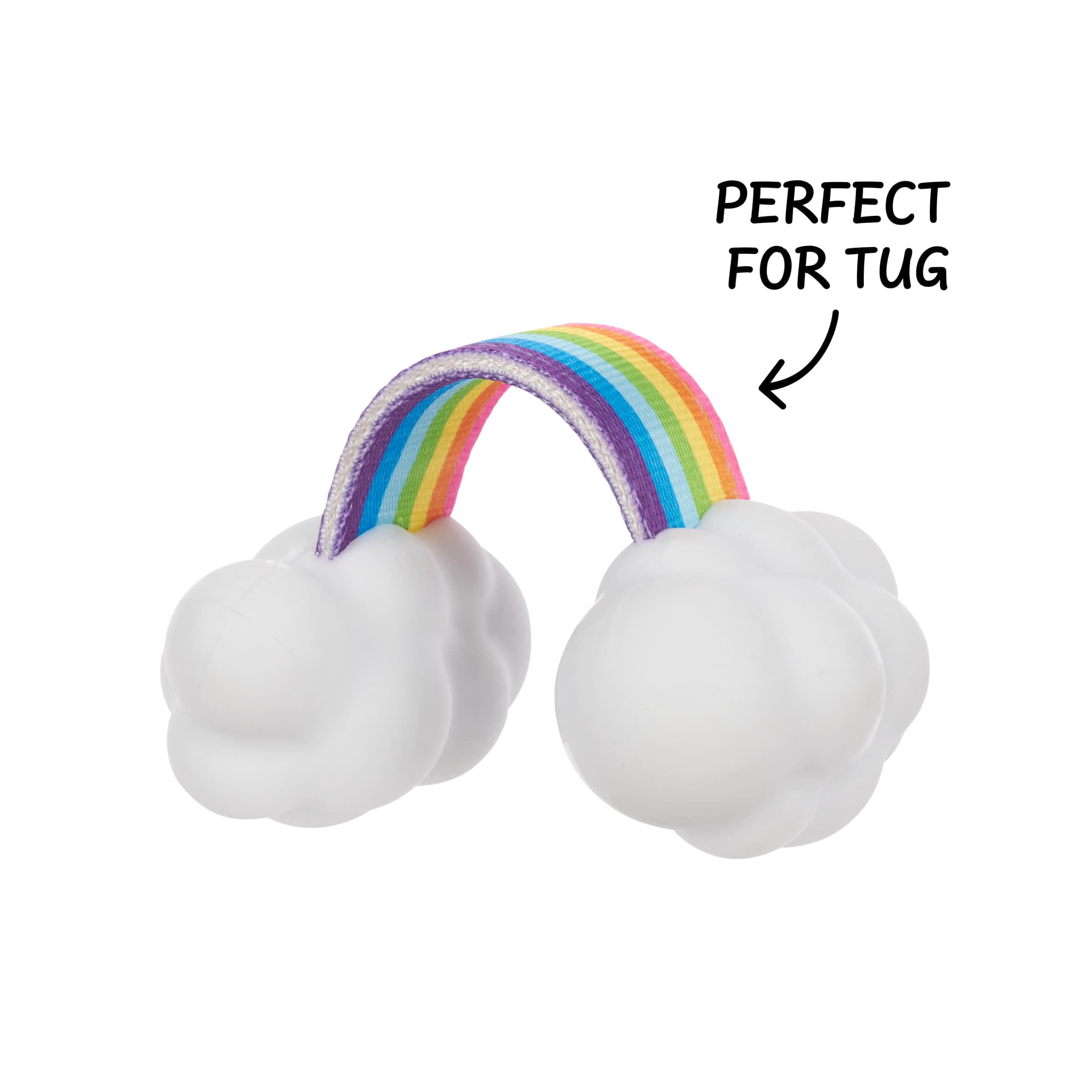 BARK Super Chewer Rainbow Tug Durable Small Dog Toy