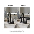 thumbnail image 4 of EGNMCR Tools&Home Improvement Double Sink Faucet Handle Lock Kitchen And Bathroom Plug With Central Pipe Fixed Lock of tap, 4 of 7