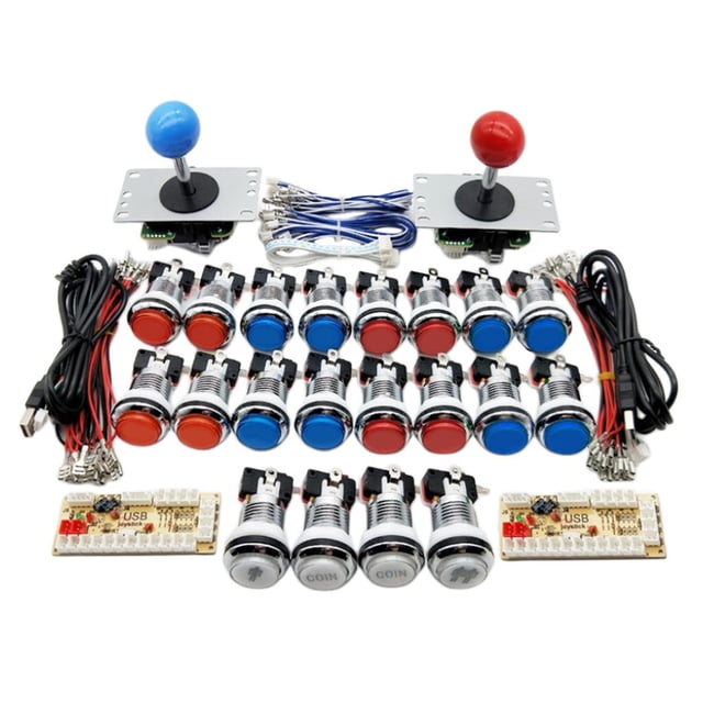 Maoww 2 Players Arcade Buttons&Joystick Kit Controller USB s Style4