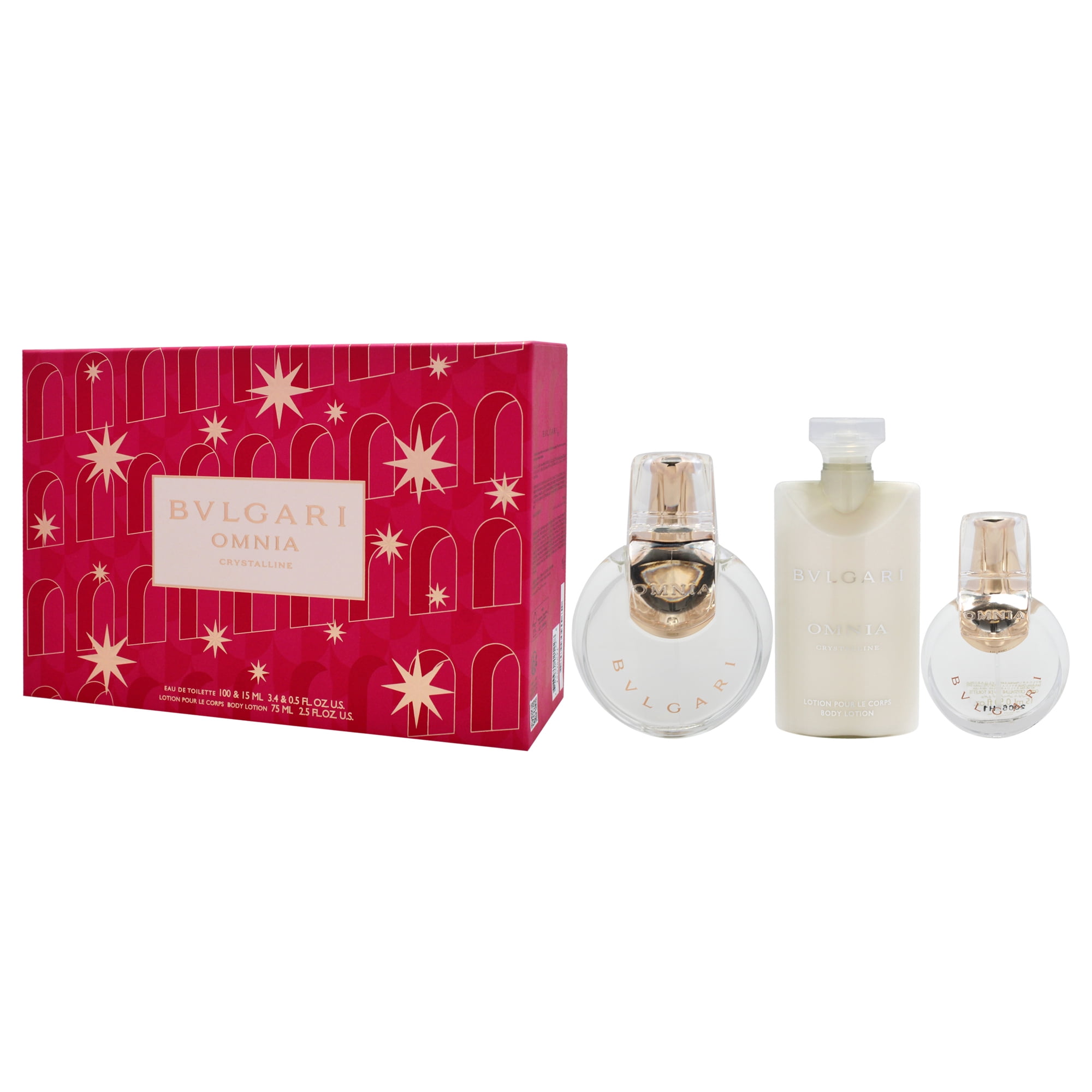 Bvlgari Omnia Crystalline , 3 Pc Gift Set 3.4oz EDT Spray, 0.5oz Bvlgari Omnia Crystalline , 3 Pc Gift Set 3.4oz EDT Spray, 0.5oz