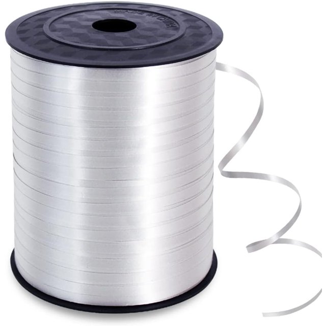 TONIFUL 500 Yards Silver Curling Ribbons, Balloon Ribbon, Balloon String, Thin Ribbons, for Party Decoration Gift Wrapping Decoration Hanging, for Christmas New Year Birthday Party Supplies
