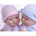 thumbnail image 2 of JC Toys Berenguer Boutique Realistic La Newborn Gemelos de vinilo lavable de 12.5" | Set de regalo temático azul y rosa con pañal reutilizable, gorras, camisas, chupete, biberones y certificado de nac, 2 of 5