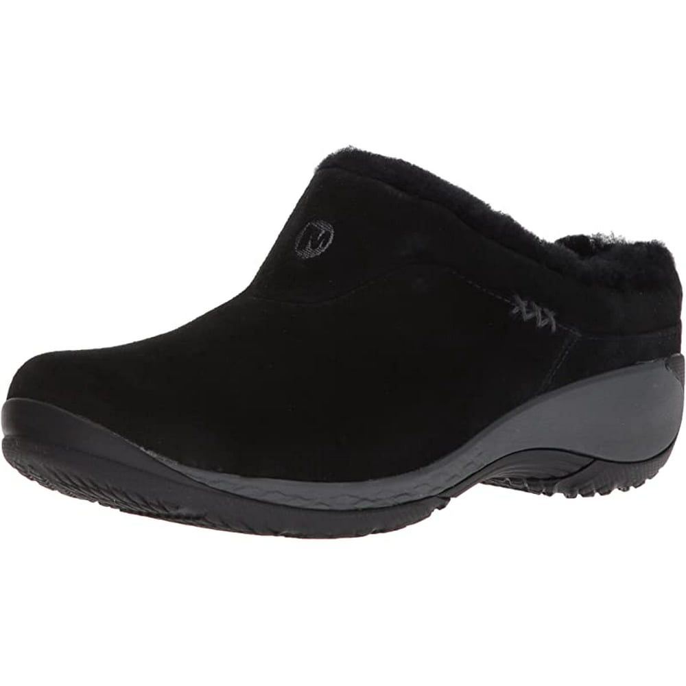 Merrell - Merrell Womens Encore Q2 Ice Suede Faux Fur Lined Clogs ...
